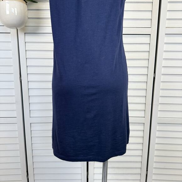 Lilly Pulitzer Navy Blue Essie Dress Sleeveless Stretch‎ Shift Women Size M - Picture 7 of 10